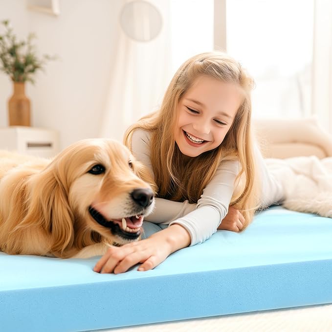 Subrtex Mattress Topper, Memory Foam Mattress Topper, Gel-Infused Memory Foam Topper for Side Stomach Sleepers, Breathable Bed Toppers (3 Inch, Cal King)