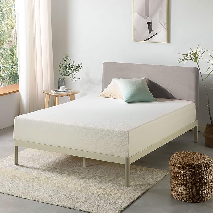 Best Price Mattress 10 Inch Full Mattress Bed-In-A-Box, Green Tea Memory Foam, White