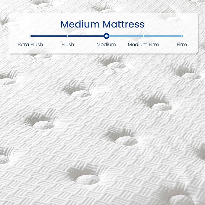 Full Mattress 14 Inch, Hybrid Full Size Mattress in a Box, Medium Feel, 3 Layer Premium Foam with Pocket Springs for Motion Isolation and Pressure Relieving, 75"x54"x14", 100-Night Trial