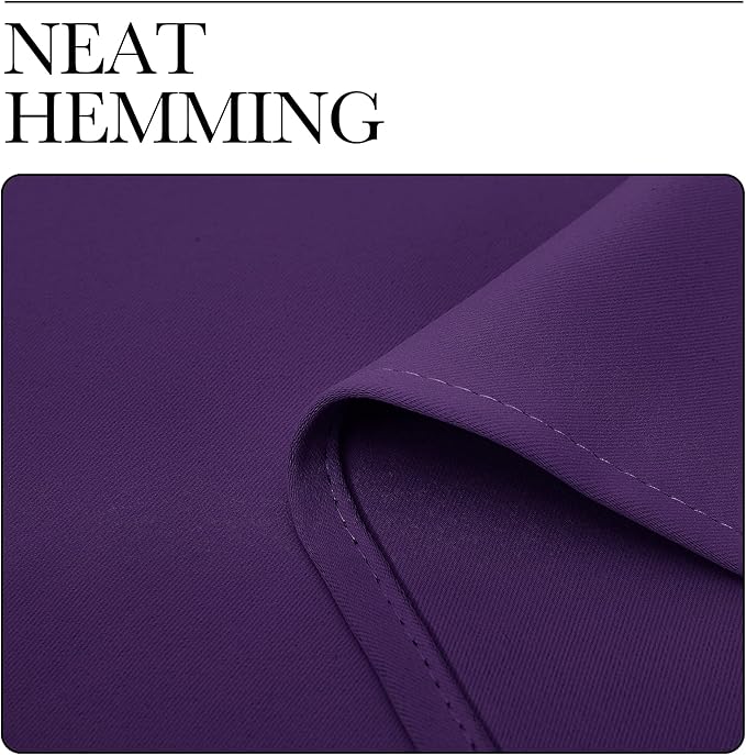 NICETOWN Purple Blackout Curtains 90 inches Long, Niose Reducing and Thermal Insulated Room Darkening Curtains for Girls Bedroom Living Room Window Decoration (55 inches Wide, 2 Panels)