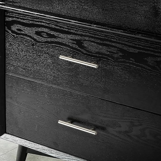 JOY DECOR 2 Pack 5 Inch Cabinet Pulls Kitchen Cabinet Handles with 3 Inch Hole Center Brushed Nickel Cabinet Hardware Stainless Steel Kitchen Drawer Pulls for Cabinets Cupboard, 76mm Hole Centers