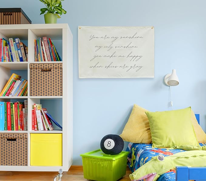 You Are My Sunshine-Nursery Rectangular Canvas Banner-Boho Flag Wall Sign Decor for Toddler Boy Girl Kids,Baby Room Above Crib Bedroom Playroom Reading Room Decor-Baby Shower Birthday Christmas Gift