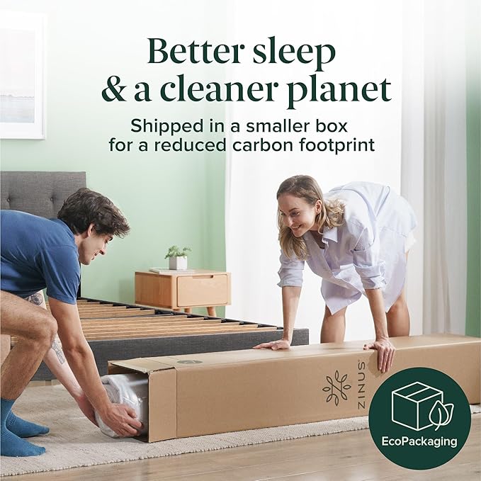 ZINUS 6 Inch Foam and Spring Hybrid Mattress [New Version], Twin XL, Fiberglass Free, Medium Firmness, Durable Support, Certified Safe Foams & Fabric, Mattress in A Box