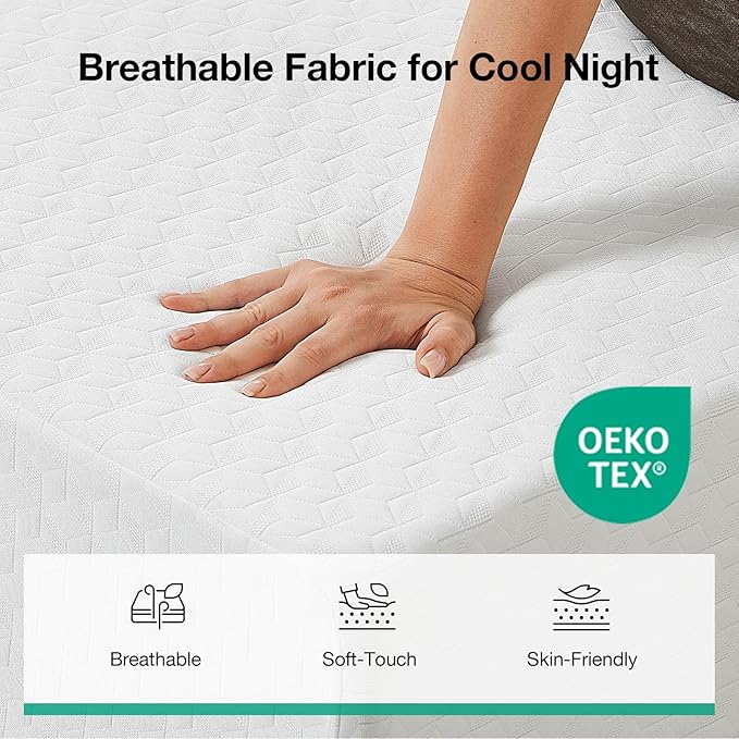 Novilla Queen Mattress, 12 Inch Queen Memory Foam Mattress for Pressure Relief & Comfort Sleep, Removable Washable Cover,CertiPUR-US Certified, Plush