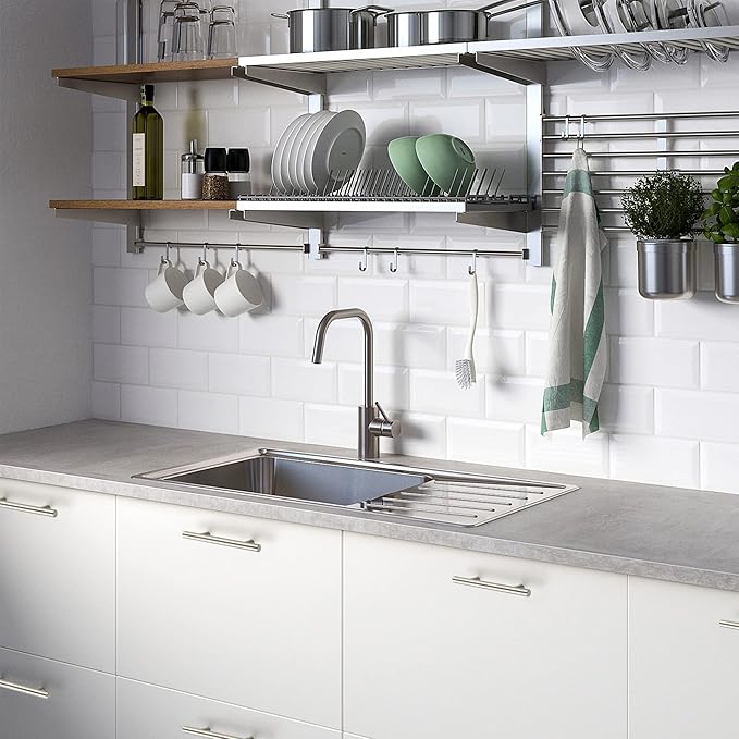 Ravinte 15 Pack 6 inch Cabinet Pulls Brushed Nickel Stainless Steel Kitchen Cupboard Handles Cabinet Handles, 3.5 inch Hole Center