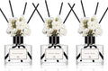 WEALD TRIBE Flower Reed Diffuser Set of 3 for Bathroom Accessories Shelf Decor & Air Fresheners, Stick Defusers | Velvet Vanilla, Hotel White Tea, Tahitian Crown Flower Scent(1.7oz/Pack) Office Gift