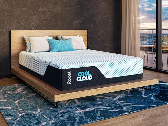 ROOST SLEEP Memory Foam Mattress, 12-Inch Twin XL – Cool Cloud Gel Foam Bed for Extra Length Comfort – Pressure-Relieving, Supportive, and Cooling Sleep Surface