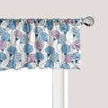 Ambesonne Flower Window Valance, Delicate Pastel Spring Trill Bindweeds, Curtain Valance for Kitchen Bedroom Decor with Rod Pocket, 54" X 12", Blue Grey Mauve
