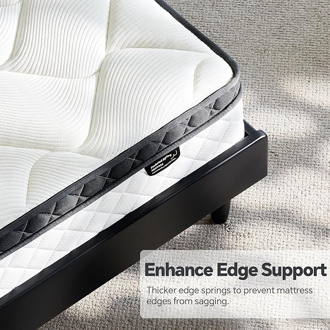Full Mattress in a Box, 12 Inch Hybrid Full Size Mattress with Individual Pocket Spring & Memory Foam, Firm, Motion Isolation, Comfort for Pressure Relief, CertiPUR-US Certified