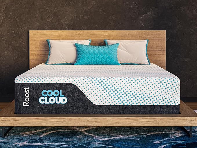 ROOST SLEEP Memory Foam Mattress, 12-Inch Twin XL – Cool Cloud Gel Foam Bed for Extra Length Comfort – Pressure-Relieving, Supportive, and Cooling Sleep Surface