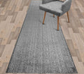Custom Length Cut to Size Wide Width Carpet Runner Rug for Hallways, Skid Resistant Latex Rubber Backed, 31 inch Wide X Customized Length, Stripe Grey, 31 inch X 30 feet