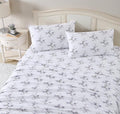 Laura Ashley - Flannel Sheets Queen Size, Anti-Pilling & Wrinkle Resistant Cotton, Touchably Soft for All-Season Comfort - Bed Sheets with Matching Pillowcases & Fitted Sheet (Jessika Lavender)