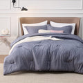 Bedsure California King Comforter Set - Denim Grey Soft Bedding for All Seasons, Cationic Dyed Bed Set, 3 Pieces, 1 California King Size Comforter (104"x96") and 2 Pillow Shams (20"x36"+2")