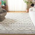 SAFAVIEH Area Rug 8x10 - Arizona Shag Collection - Large - Ivory & Slate, Moroccan Design, Non-Shedding & Easy Cleaning, Ultra Plush Thick Pile, Ideal for Living Room, Bedroom, Dining Space (ASG741M)