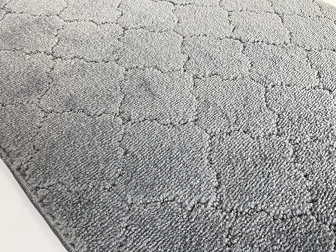 Custom Size Modern Runner Rug Carpet for Hallway Entryway Foyer Kitchen, Slip Resistant Latex Rubber Backed 31 inch Wide X Customized Length, Clouds Grey, 31 inch X 5 feet