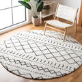 SAFAVIEH Arizona Shag Collection Area Rug - 6' x 8' Oval, Ivory & Black, Non-Shedding & Easy Cleaning, Plush Thick Pile, Ideal for Living Room, Bedroom, Dining Space (ASG741Z)