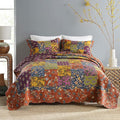 Secgo King Size Comforter Set- 100% Cotton Quilt King Size Set, Green, Sage bedspreads (96 * 108 Inch) with 2 Pillow Shams, Patchwork Reversible Lightweight Bedding