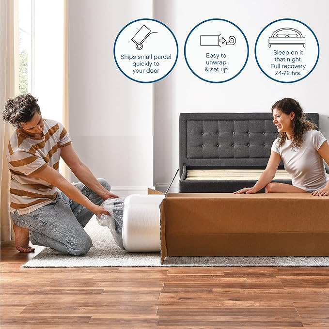 Cool Gel Chill 14 Inch Medium Firm Memory Foam Mattress Twin XL Size, with Bonus Cool Gel Memory Foam Bed Pillow, 14" with Pressure Relief, CertiPUR-US Certified, Cooling Twin XL Mattress in a Box