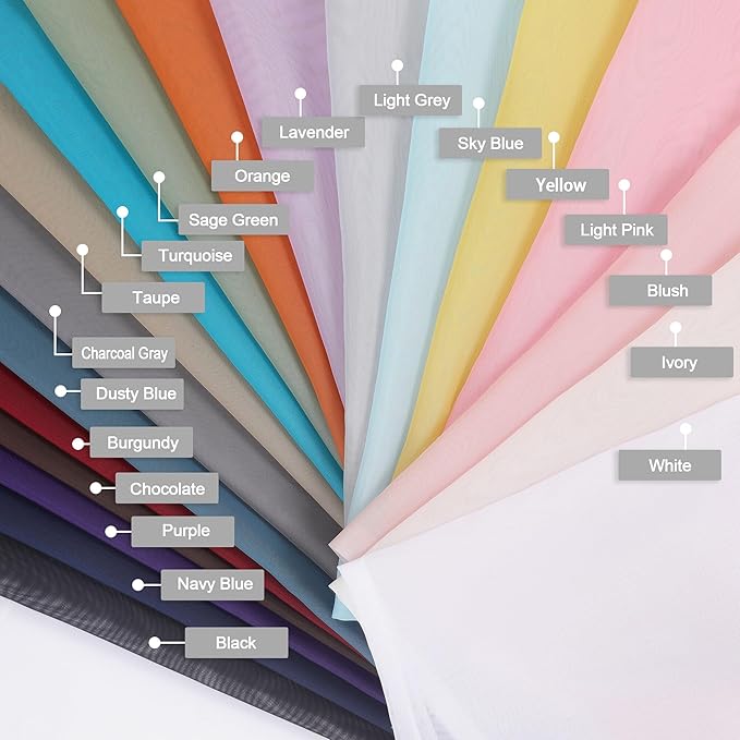 Chyhomenyc White Sheer Curtains 90 Inches Long 2 Panels, Light Filtering White Curtains for Living Room, Soft Gentle Voile Rod Pocket Bedroom Window Drapes, 59Wx90L Inch, 2PCS