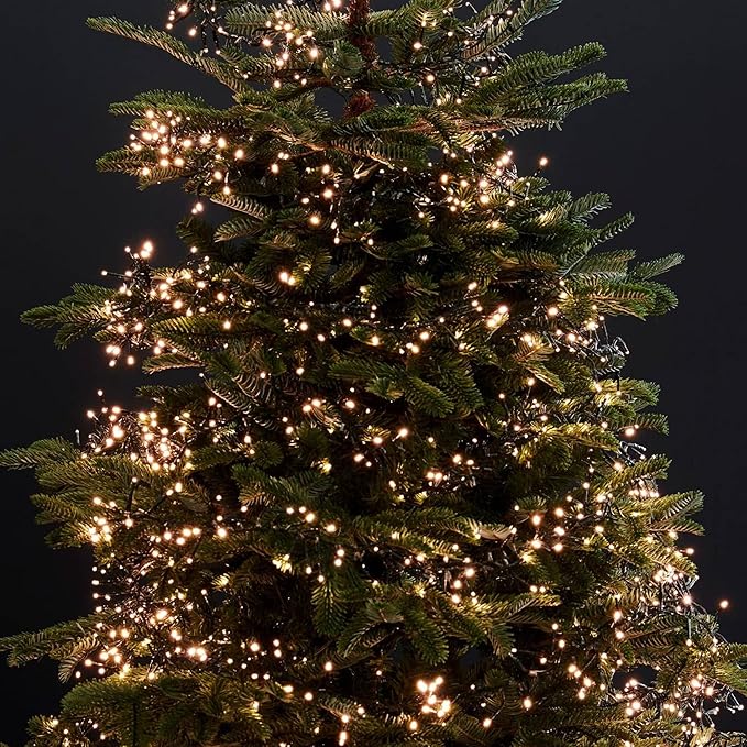 Dazzle Bright 132FT 400 LED Christmas Lights, Christmas String Lights Plug in with 8 Modes, Waterproof Christmas Decorations for Xmas Indoor Outdoor Party Home Tree Decor, Warm White