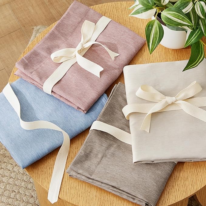 Bedsure Queen Comforter Set - Dusty Rose Soft Bedding for All Seasons, Cationic Dyed Bed Set, 3 Pieces, 1 Queen Size Comforter (90"x90") and 2 Pillow Shams (20"x26"+2")