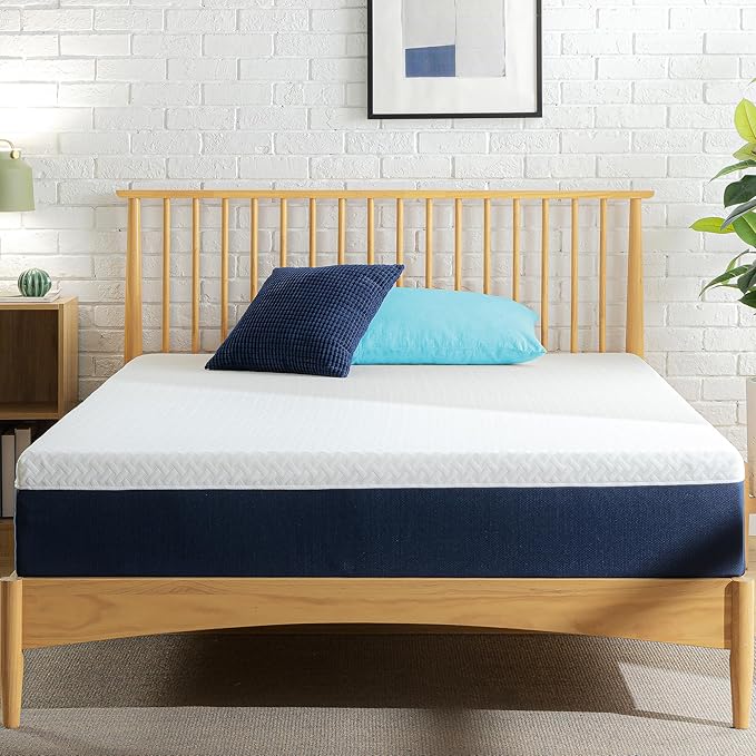 ZINUS 10 Inch Queen Cooling Comfort Hybrid Mattress [New Version], Fiberglass Free, Medium Firm Feel, Motion Isolation, Certified Safe Foams & Fabric