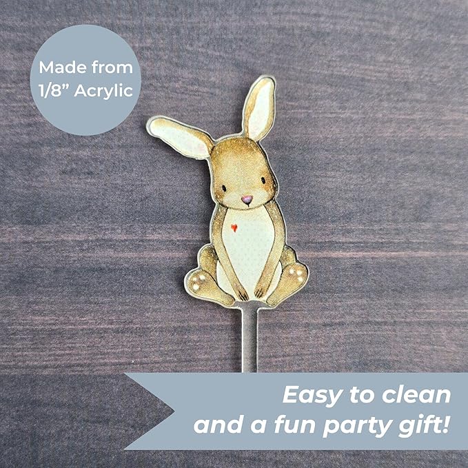 Forest Critters Painted Wooden Animal Cutout Shapes (Cupcake Topper (Set of 1))