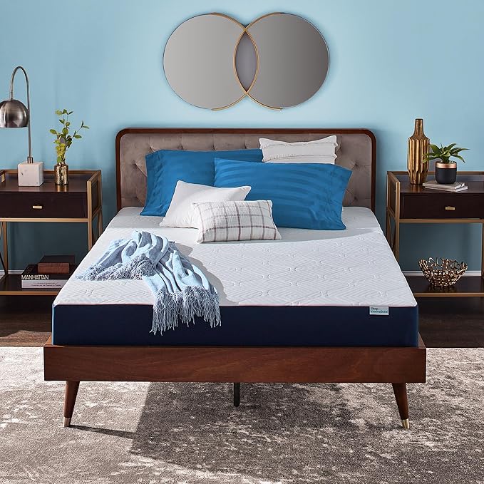 Sleep Innovations Marley Hybrid 10 Inch Cooling Gel Memory Foam and Innerspring Coil Mattress, Queen Size, Bed in a Box, Medium Firm Advanced Support