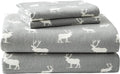 Eddie Bauer - Queen Sheets, Cotton Flannel Bedding Set, Brushed For Extra Softness, Cozy Home Decor (Elk Grove, Queen)