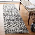 SAFAVIEH Arizona Shag Collection Area Rug - 2'3" x 18' Runner, Ivory & Black, Non-Shedding & Easy Cleaning, Plush Thick Pile, Ideal for Living Room, Bedroom, Dining Space (ASG741Z)