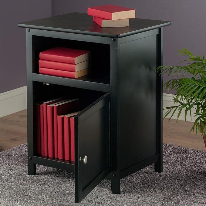 Winsome Henry Accent Table, 19 inches, Black