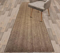 Custom Length Cut to Size Wide Width Carpet Runner Rug for Hallways, Slip Resistant Latex Rubber Backed, 31 inch Wide X Customized Length, Stripe Brown, 31 inch X 15 feet